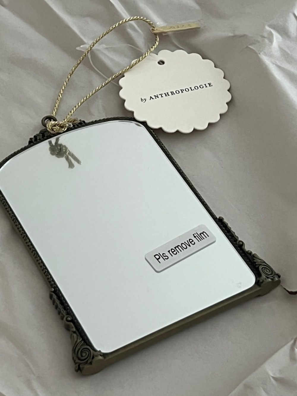 Anthropologie Gleaming Primrose Mirror Ornament NWT